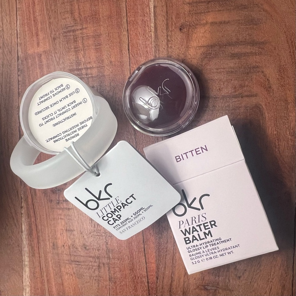 Bkr Little compact cap and Paris water balm in bitten brand new